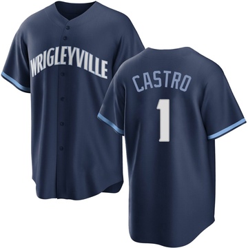 Navy Replica Willi Castro Men's Chicago Cubs 2021 City Connect Jersey