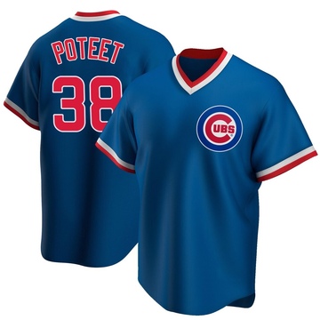 Royal Replica Cody Poteet Youth Chicago Cubs Road Cooperstown Collection Jersey