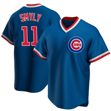 Royal Replica Drew Smyly Men's Chicago Cubs Road Cooperstown Collection Jersey