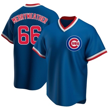 Royal Replica Julian Merryweather Men's Chicago Cubs Road Cooperstown Collection Jersey