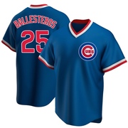 Royal Replica Moises Ballesteros Men's Chicago Cubs Road Cooperstown Collection Jersey