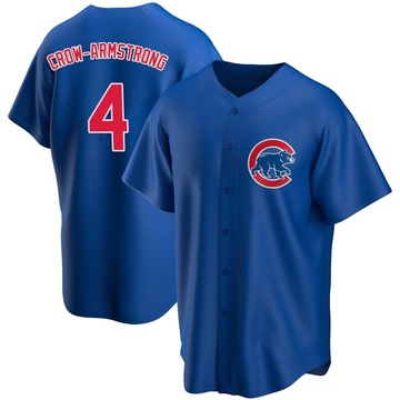 Royal Replica Pete Crow-Armstrong Men's Chicago Cubs Alternate Jersey