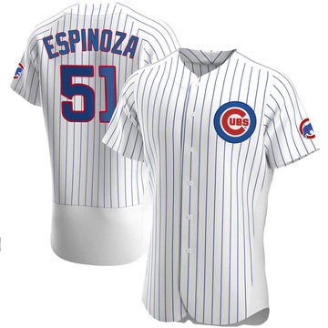 White Authentic Anderson Espinoza Men's Chicago Cubs Home Jersey