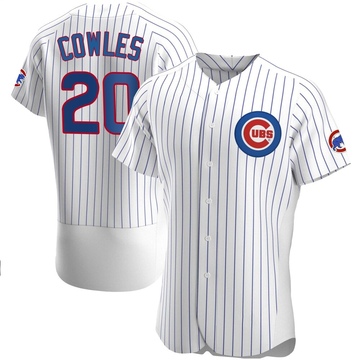 White Authentic Ben Cowles Men's Chicago Cubs Home Jersey