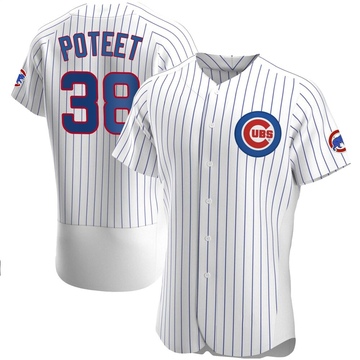 White Authentic Cody Poteet Men's Chicago Cubs Home Jersey