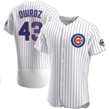 White Authentic Esteban Quiroz Men's Chicago Cubs Home Jersey