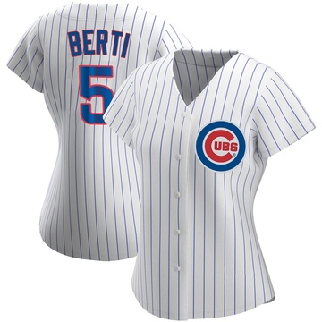 White Authentic Jon Berti Women's Chicago Cubs Home Jersey