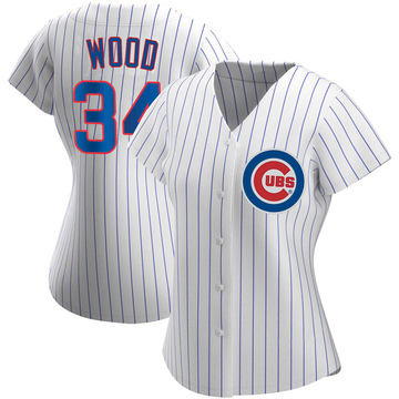 White Authentic Kerry Wood Women's Chicago Cubs Home Jersey