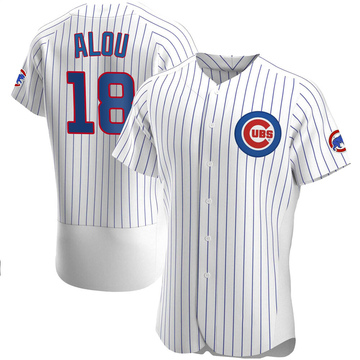 White Authentic Moises Alou Men's Chicago Cubs Home Jersey