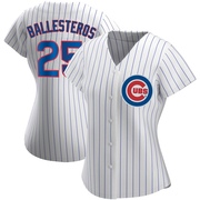 White Authentic Moises Ballesteros Women's Chicago Cubs Home Jersey