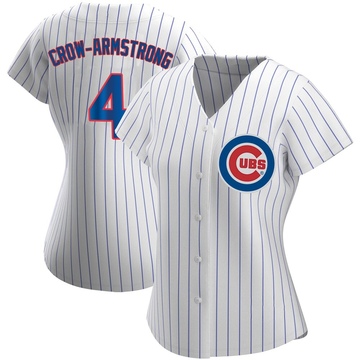 White Authentic Pete Crow-Armstrong Women's Chicago Cubs Home Jersey