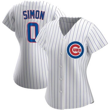 White Authentic Ronny Oliver Simon Women's Chicago Cubs Home Jersey