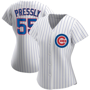 White Authentic Ryan Pressly Women's Chicago Cubs Home Jersey