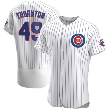 White Authentic Trent Thornton Men's Chicago Cubs Home Jersey