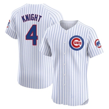 White Elite Caleb Knight Men's Chicago Cubs Home Jersey