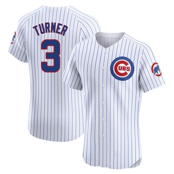 White Elite Justin Turner Men's Chicago Cubs Home Jersey