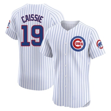 White Elite Owen Caissie Men's Chicago Cubs Home Jersey