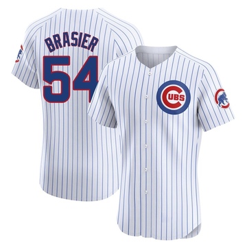 White Elite Ryan Brasier Men's Chicago Cubs Home Jersey