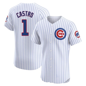 White Elite Willi Castro Men's Chicago Cubs Home Jersey