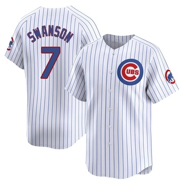 White Limited Dansby Swanson Men's Chicago Cubs Home Jersey