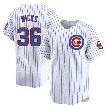 White Limited Jordan Wicks Men's Chicago Cubs Home Jersey