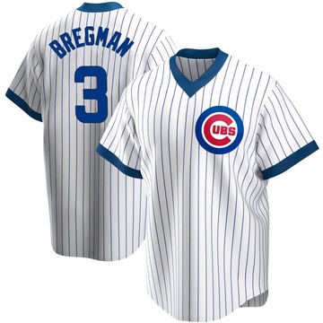 White Replica Alex Bregman Men's Chicago Cubs Home Cooperstown Collection Jersey