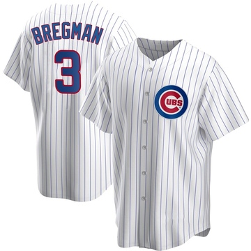 White Replica Alex Bregman Men's Chicago Cubs Home Jersey