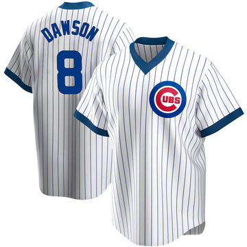 White Replica Andre Dawson Men's Chicago Cubs Home Cooperstown Collection Jersey