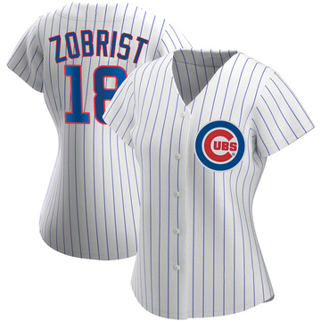 White Replica Ben Zobrist Women's Chicago Cubs Home Jersey