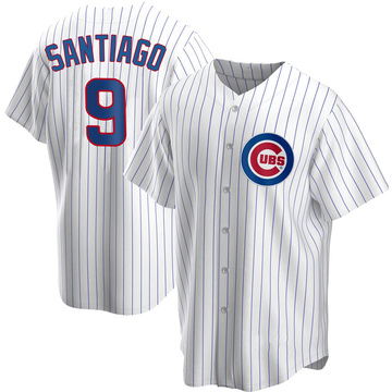 White Replica Benito Santiago Men's Chicago Cubs Home Jersey