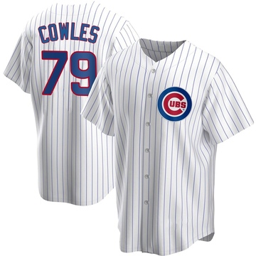 White Replica Benjamin Cowles Men's Chicago Cubs Home Jersey