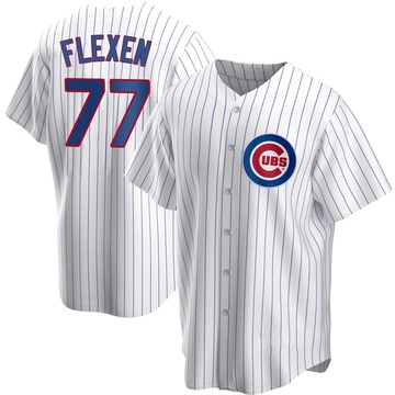 White Replica Chris Flexen Men's Chicago Cubs Home Jersey
