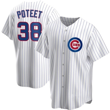 White Replica Cody Poteet Youth Chicago Cubs Home Jersey