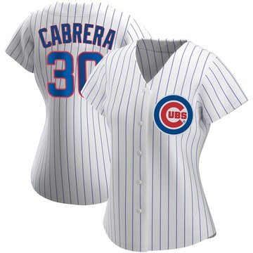White Replica Edward Cabrera Women's Chicago Cubs Home Jersey