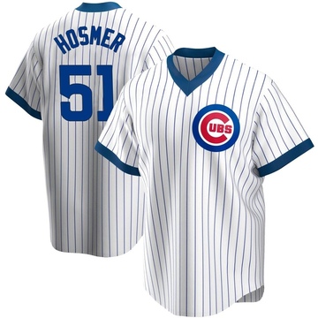 White Replica Eric Hosmer Men's Chicago Cubs Home Cooperstown Collection Jersey