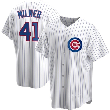 White Replica Hoby Milner Men's Chicago Cubs Home Jersey