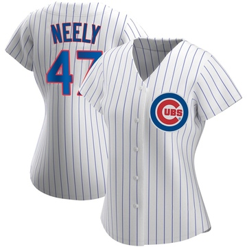 White Replica Jack Neely Women's Chicago Cubs Home Jersey