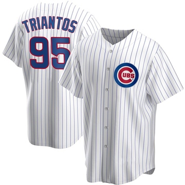 White Replica James Triantos Youth Chicago Cubs Home Jersey