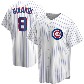 White Replica Joe Girardi Men's Chicago Cubs Home Jersey