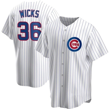 White Replica Jordan Wicks Men's Chicago Cubs Home Jersey