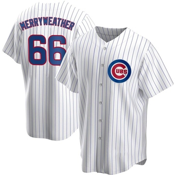 White Replica Julian Merryweather Youth Chicago Cubs Home Jersey