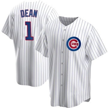 White Replica Justin Dean Men's Chicago Cubs Home Jersey