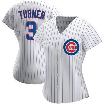 White Replica Justin Turner Women's Chicago Cubs Home Jersey
