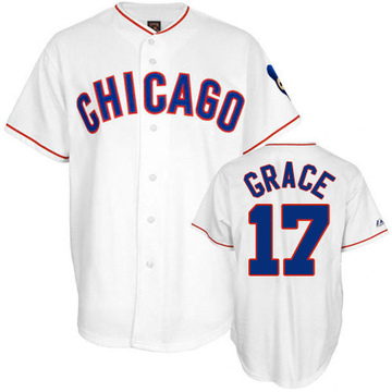 White Replica Mark Grace Men's Chicago Cubs 1988 Throwback Jersey