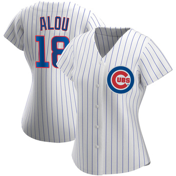 White Replica Moises Alou Women's Chicago Cubs Home Jersey