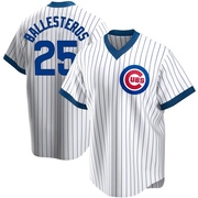 White Replica Moises Ballesteros Youth Chicago Cubs Home Cooperstown Collection Jersey