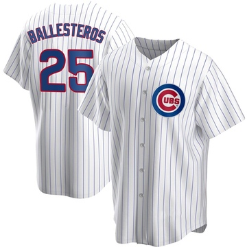 White Replica Moises Ballesteros Youth Chicago Cubs Home Jersey