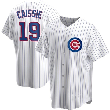 White Replica Owen Caissie Men's Chicago Cubs Home Jersey