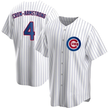 White Replica Pete Crow-Armstrong Youth Chicago Cubs Home Jersey