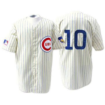White Replica Ron Santo Men's Chicago Cubs Throwback Jersey